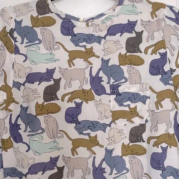 H&M Cat Pattern Top - Picture 3 of 10